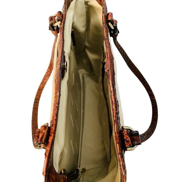 NWT Brahmin Brooke Pecan Pipa Greeting Massachusetts Large Tote Woody New w/ Tag - Picture 6 of 16